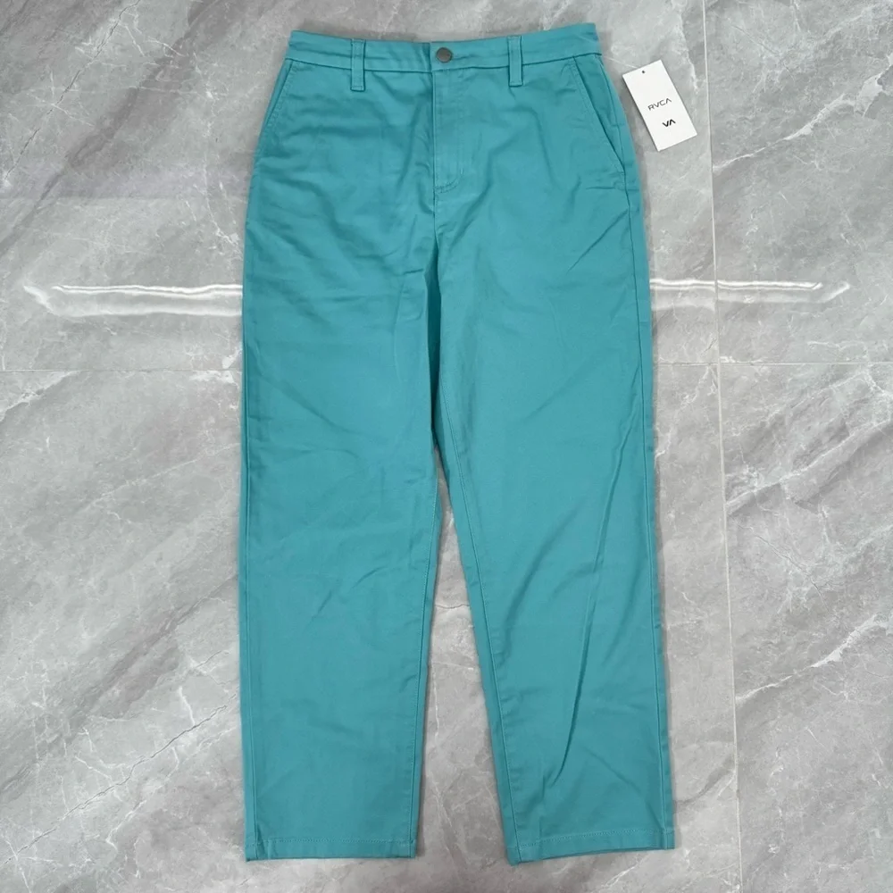 Women’s RVCA Weekend Stretch Mid-Rise Straight Leg Pant Pockets Size 27 - Picture 3 of 16